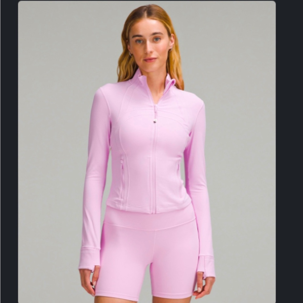 Lululemon define cropped jacket nulu - colour: vita pink